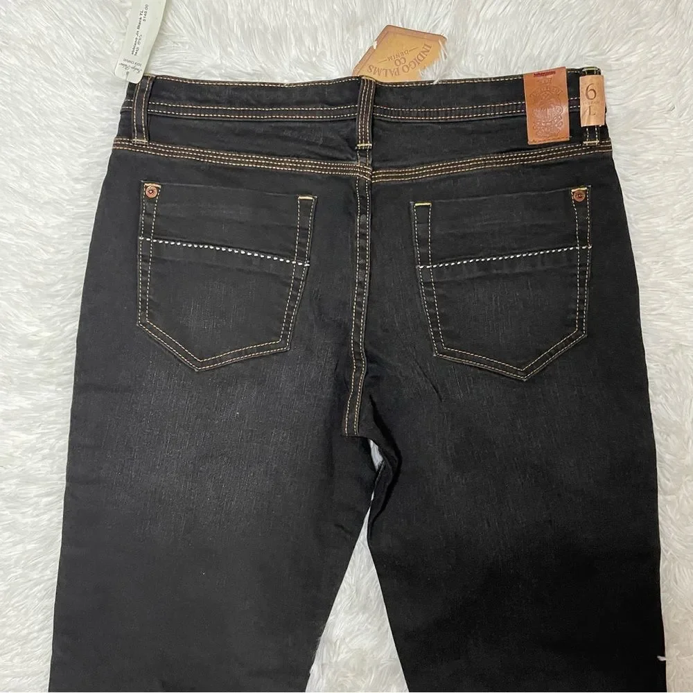 6L NWT Indigo Palms Gabbiano‎ Boot cut Jeans 6 Long A Tommy Bahama Company